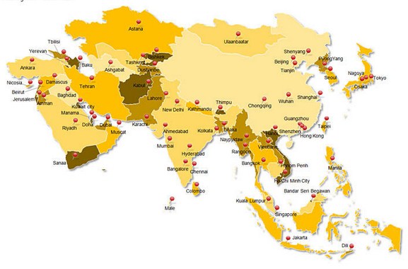 Gambar Peta Asia