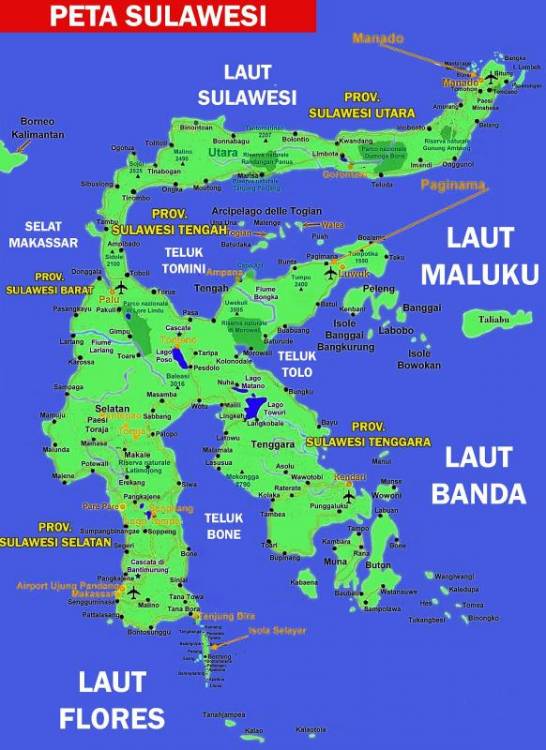 Gambar Peta Sulawesi