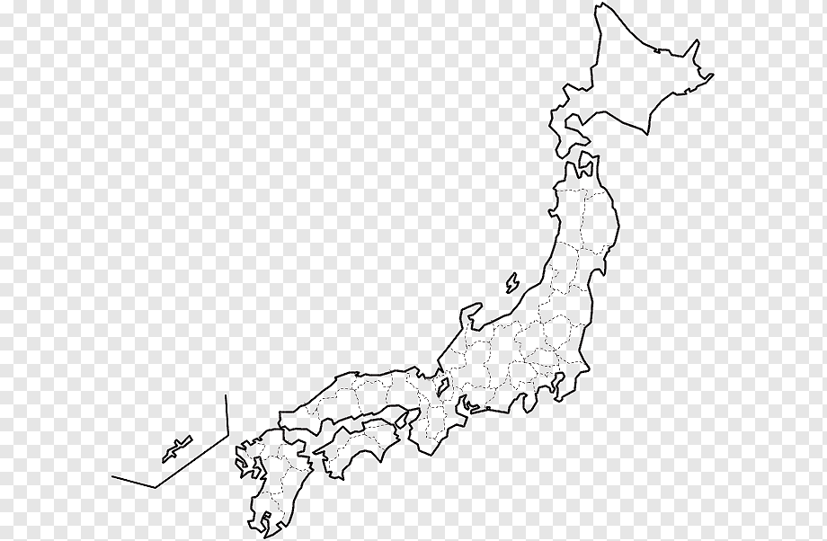 Peta Jepang Hitam Putih