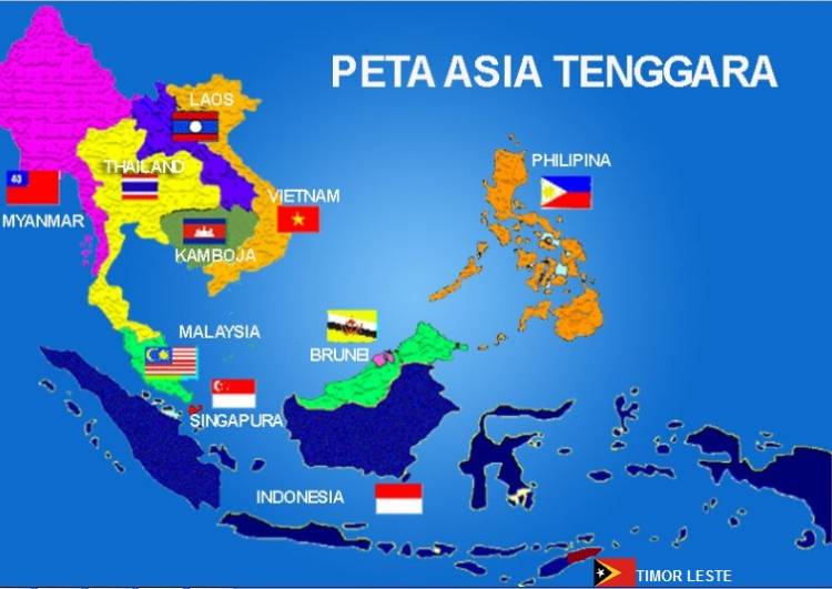 Peta Negara Asia Tenggara