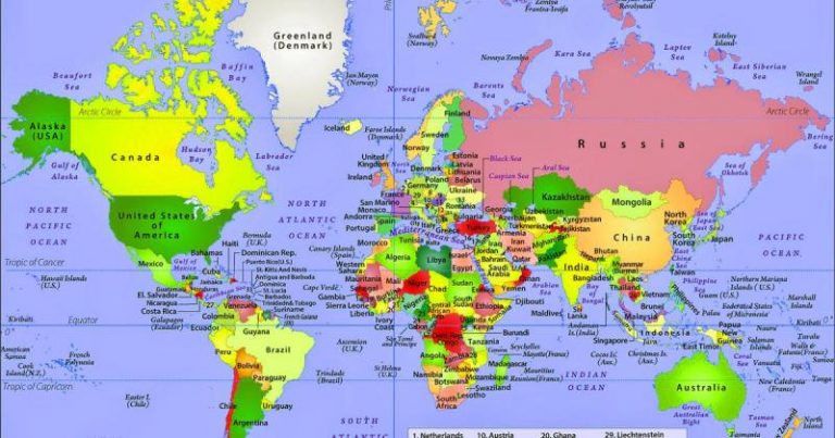 Peta Negara Di Dunia