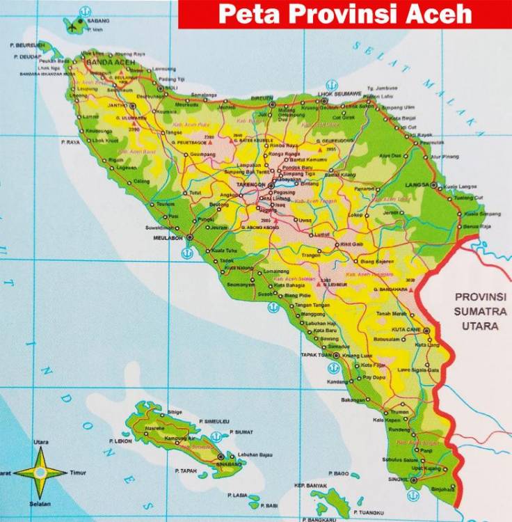 Peta Provinsi Aceh