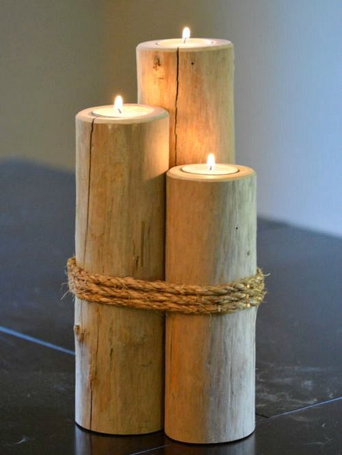 Tempat Lilin Dari Bambu 