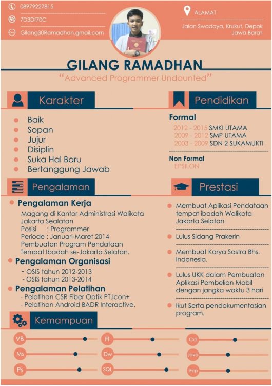 Contoh CV Menarik Untuk Kerja Di Bank