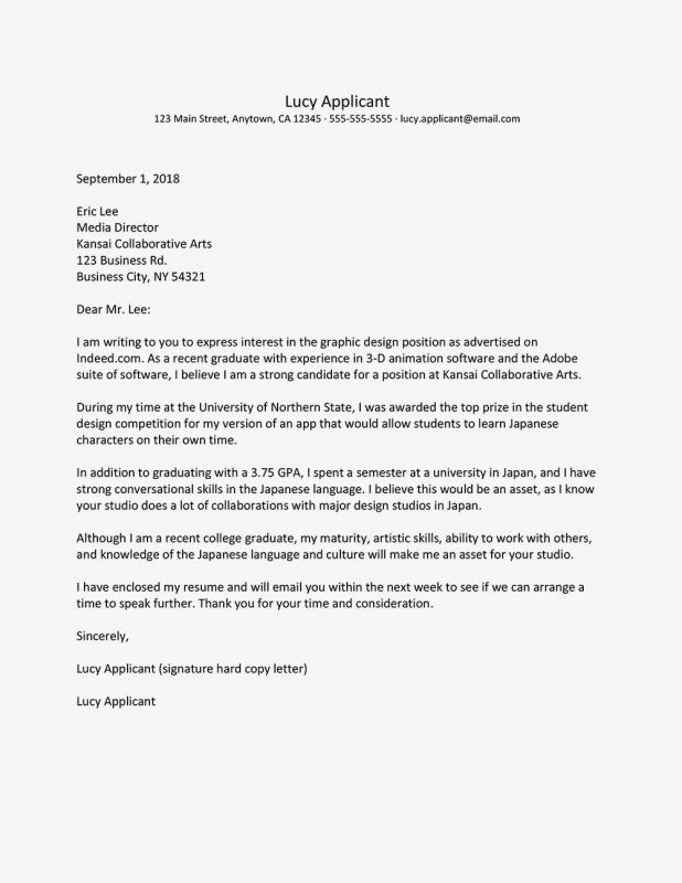 email cover letter for fresh graduate
