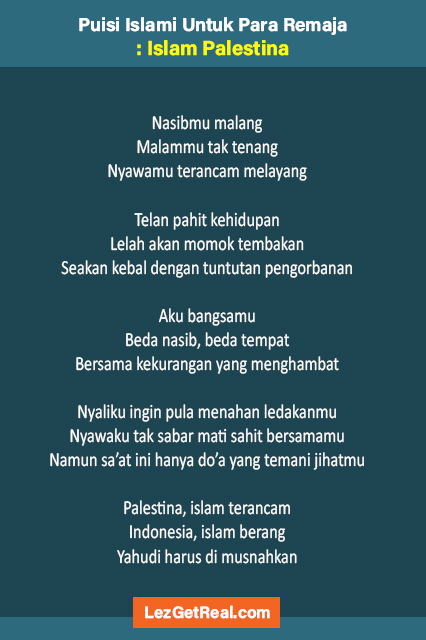 Contoh Puisi Islami Untuk Orang Dewasa