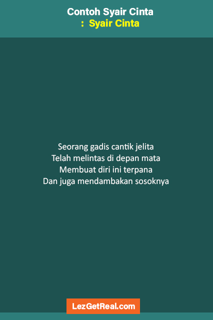 Contoh Syair Cinta