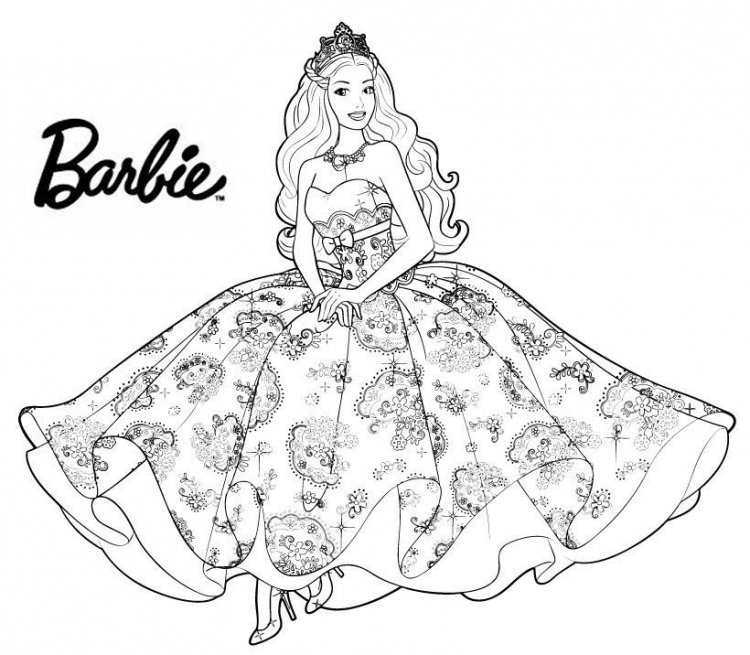 Gambar Mewarnai Barbie 3