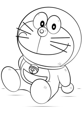 Gambar Mewarnai Doraemon 2