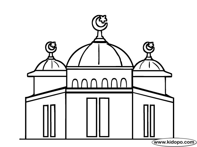 Gambar Mewarnai Masjid 4