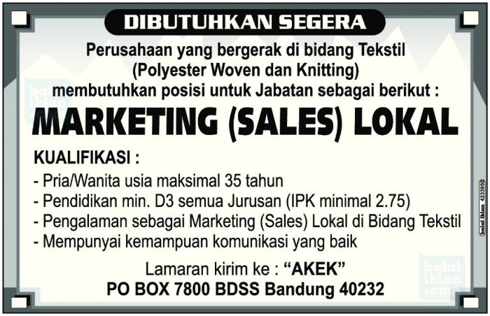 Iklan Persuasif Lowongak Kerja