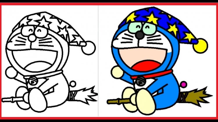 Karya Mewarnai Doraemon 4