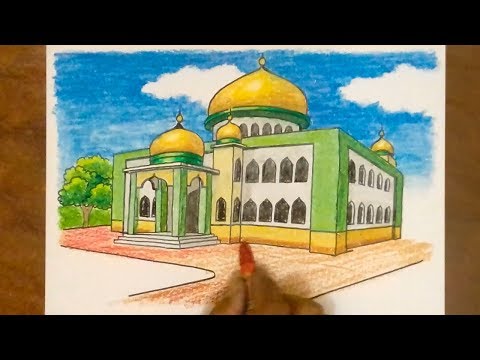 Karya Mewarnai Gambar Masjid 4