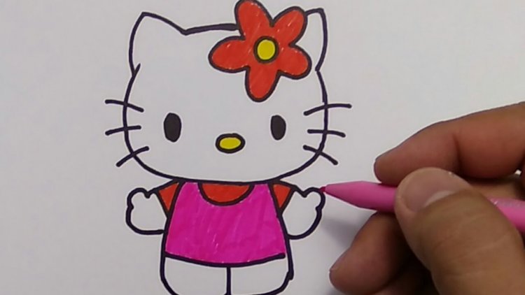 Karya Mewarnai Hello Kitty