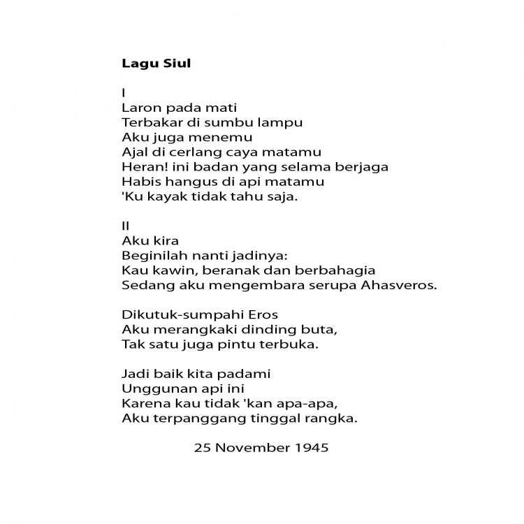 Puisi Chairil Anwar 1945 3
