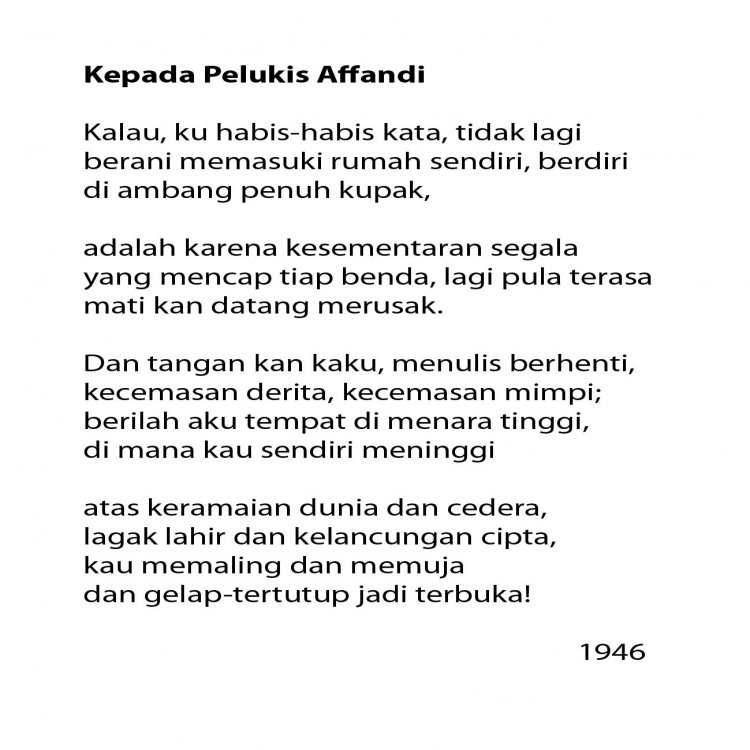 Puisi Chairil Anwar 1946 1