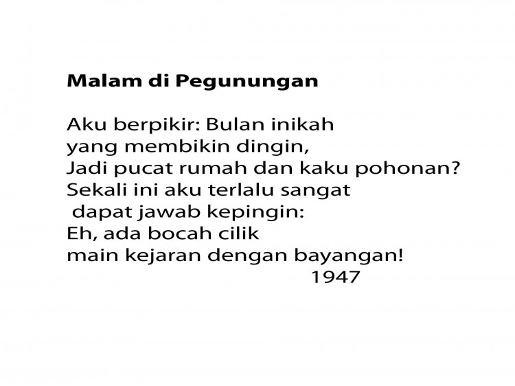 Puisi Chairil Anwar 1947 1