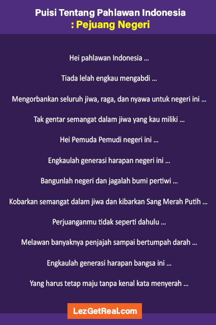 Puisi Tentang Pahlawan Indonesia