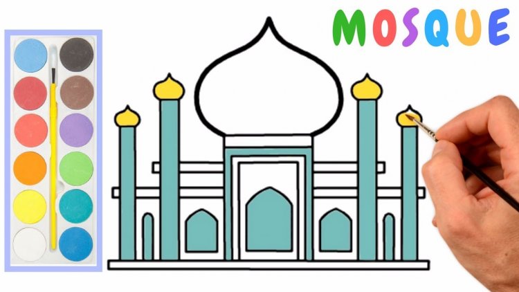 Tips Mengajarkan Anak Mewarnai Gambar Masjid