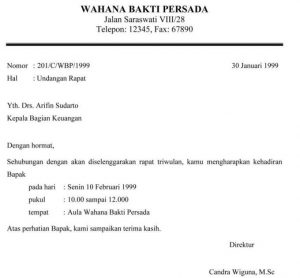 Contoh Surat Resmi Perusahaan Dan Cara Membuat