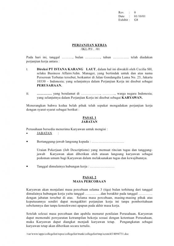 Surat Perjanjian Kerja ABK Anak Buah Kapal 1