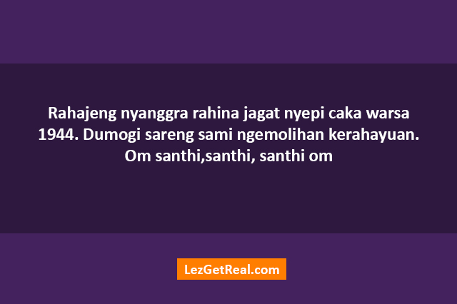 Ucapan Hari Raya Nyepi Dalam Bahasa Bali Yang Sering Diucapkan