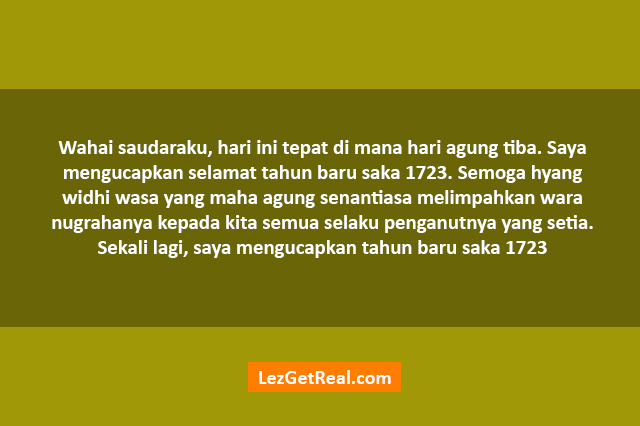 Ucapan Hari Raya Nyepi Dengan Harapan Hyang Widhi Wasa Senantiasa Melimpahkan Wara Nugrahanya