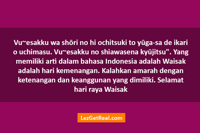 Ucapan Hari Raya Waisak Dalam Bahasa Jepang