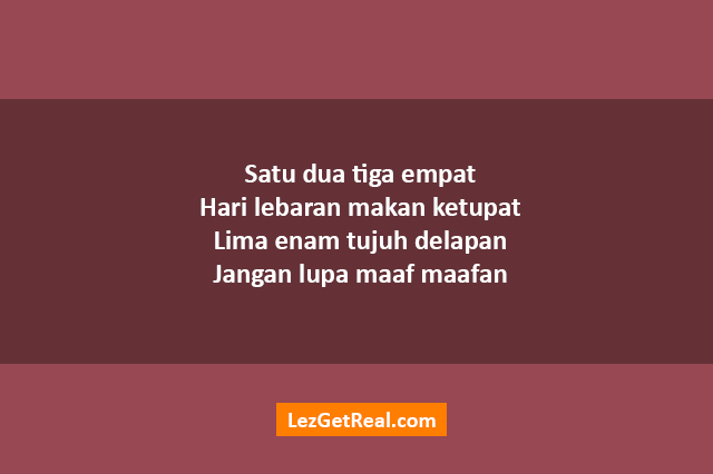 Ucapan Lebaran Dengan Pantun Bertema Jenaka