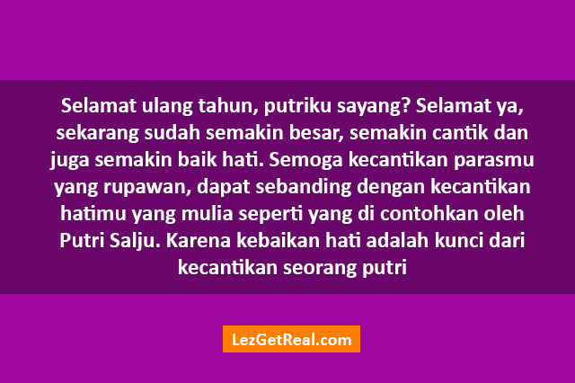 Ucapan Ulang Tahun Untuk Anak Perempuan