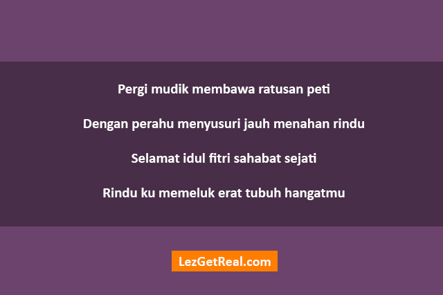 Ucapan Lebaran Dengan Pantun Pendek