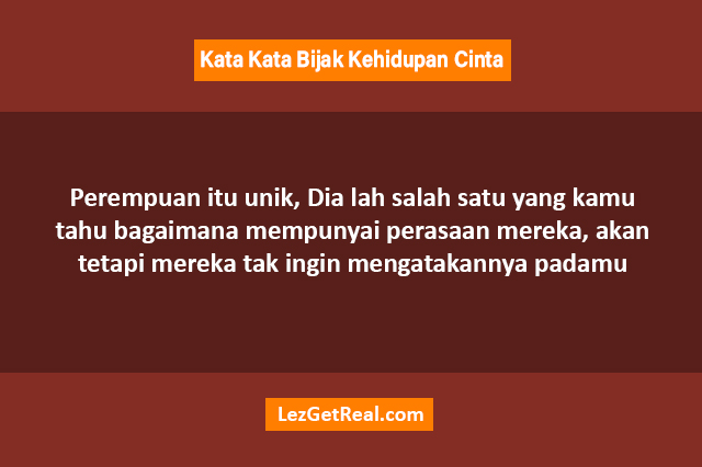 Kata Kata Bijak Kehidupan Cinta