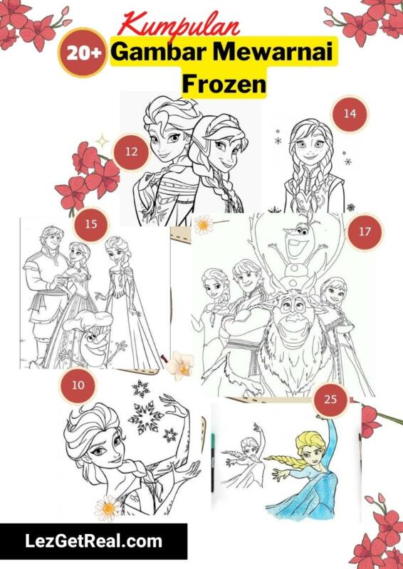 Gambar Mewarnai Frozen