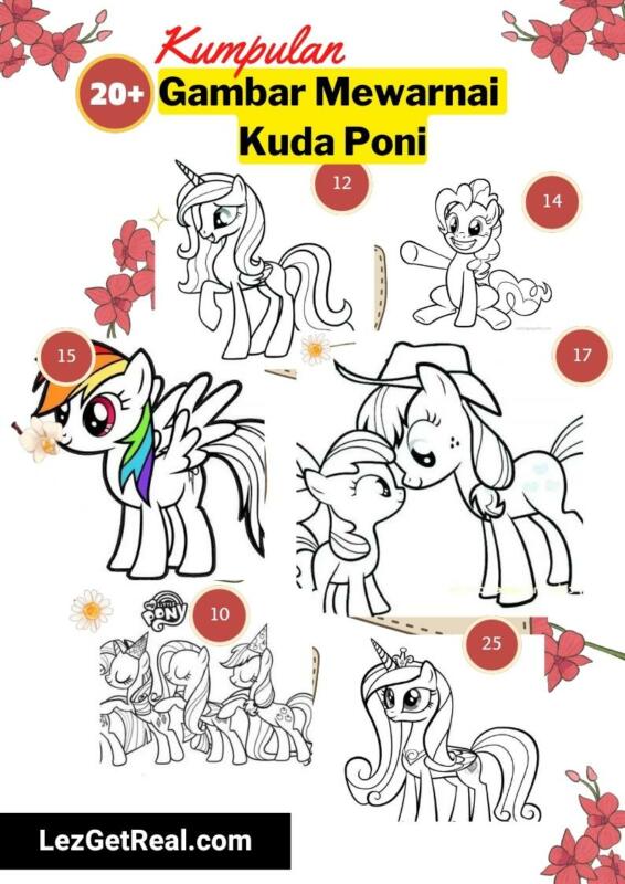 Gambar Mewarnai Kuda Poni